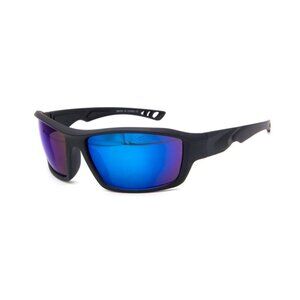 Men Sunglasses Blue Mirror Lens Wrap Around Driving Running Fishing Style Lentes